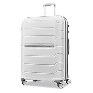 Samsonite Freeform 28-Inch Large Luggage with Dual 360° Spinner Wheels - Checked Suitcase - TSA Lock, Airline-Approved - Lightweight Durable Polypropylene Expandable Hardshell - White