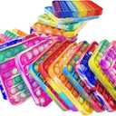 12 Pcs Pop Bubble Fidget for Party Favors, Stress Relief Pressure Relieving Toys for Kids, Pop Bulk Toddler for Christmas Valentine Birthday Gifts and Classroom Prizes