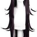 ColorGround Long Purple Cosplay Wig for Halloween (Long Purple)