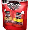 Jack Link's Beef Jerky Variety Pack - Includes Original and Teriyaki Jerky, Bulk Protein Snack Pack, Good Source of Protein, Meat Snacks Made with 100% Beef, Individual Bags - 1.25 Oz (Pack of 9) (EXP 11/06/25)