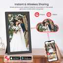 64GB 15.6" Frameo Digital Picture Frame WiFi, Large Electronic Photo Frames 1920 x 1080 IPS FHD Touch Screen, Send Photos from Your Phone from Anywhere, Best Gifts for Parents and Grandparents