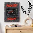 Horror Movie Canvas Wall Art Print For Bathroom Bedroom Living Room Framed Canvas Poster Picture Painting Hotel Restaurant Bar Office Home Wall Decor 12x16 Inch