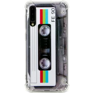 Case for Galaxy A50 with Reinforced Corners TPU Soft Bumper Retro Cassette Tape Case Compatible with Samsung Galaxy A50 / A50s / A30s