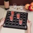 NBEADS 36 Shot Glass Tray Holder, Acrylic Shot Glasses Holders Wine Glass Cup Serving Tray Cups Organizer Shot Glass Display Bar Accessories for Party Bar Club, Hole: 1.5"