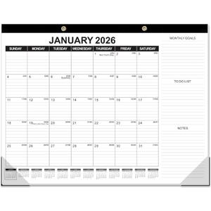 GuassLee Large Desk Calendar 2026,22" x 17" Desktop Wall Calendar 18 Months Planner Runs from Jan. 2026 to Jun. 2027 with Julian Date To-do & Notes Monthly Goals for School Home Office