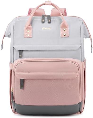 LOVEVOOK Laptop Backpack for Women, 15.6 Inch Work Business Backpacks Purse with USB Port, Large Capacity Nurse Bag College Bookbag for School, Waterproof Casual Daypack for Travel 