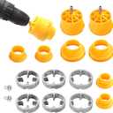 PVC Thread Maker Tool for Electric Drill, Pipe Threader Plumbing Tool, Electric Drill PVC Thread Maker Tool Set with 3 Dies (1/2", 3/4", and 1") for Cutting & Pipe Threader(2Set)