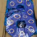 16 Inch Number 6 Double Sided Printing Blue Gold Ring Pinata with 16 Inch Piata Stick Blindfold Confetti for Boy Girl Kids 6th Birthday Party Decorations (6th)