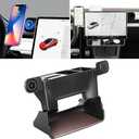 Center Console Organizer Tray for Tesla Model 3 Model Y w/ 15W Magnetic Wireless Charger Holder, Under Screen Storage Box Dashboard Organizer Tissue Holder for 2024-2017 Model 3 Model Y Accessories