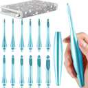 Svartur Interchangeable Crochet Hook Set with 12 Hooks  Ergonomic Crochet Hooks Large Handle, US Sizes E-4 to N-15 (3mm10mm), Smooth & Lightweight, Crochet Kit with Storage Case, Blue