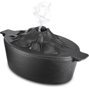 Upgraded Wood Stove Steamer with Handle, Wood Stove Humidifier, 3 Quart Large Capacity Woodstove Steamer, Cast Iron Humidifier for Wood Stove, Fireplace Steamers Pot Rust Resistant (Black)