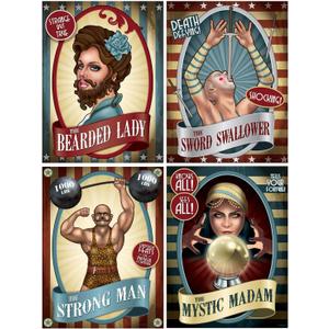 Beistle Vintage Circus Poster Cutouts - Pack of 3