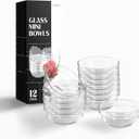 Mini Glass Prep Pinch Bowls, 3.5 inch 4 oz Clear Glass Bowls for Condiments, Small Glass Bowls, and Pinch Bowls (12 Pack)