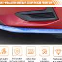 YoRise Car Front Bumper Lip Spoiler, 8.2FT/2.5M Waterproof Carbon Fiber Auto Side Skirt Guard Strip, Universal Widen Rubber Vehicle Body Protector Cover Accessories for Car SUV Truck (Blue)