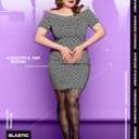Jadive 6 Pairs Women Plus Size Fishnet Thigh High Stockings Suspender Garter Belt Lingerie Pantyhose Tights