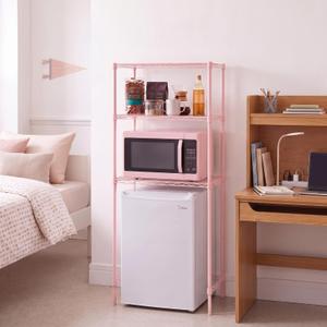 Yaocom Mini Fridge Shelf for Dorm, Adjustable Stand,Pink,3 Layer