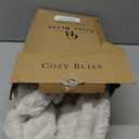 Cozy Bliss Deluxe Sheared Rabbit Faux Fur Throw Blanket, Soft Fuzzy High-Low Sculpted Plush Blanket for Couch, Cozy Home Accent, All Season Use, Beige 50"x60"