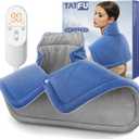 Heating pad for Neck, Back, Shoulder, Cramps Pain Relief, Gifts for Women, Men, Mom, Dad, 4 Auto-Off, Machine Washable, 6 Heat Settings, Ideal for Mothers Day, Fathers Day, Christmas, Birthdays (Blue/Gray)