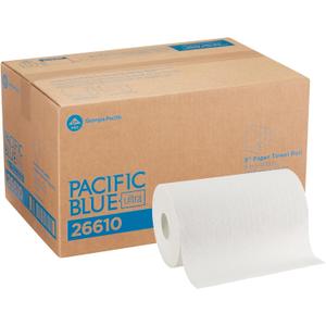 Georgia-Pacific, Pacific Blue Ultra, 9" Paper Towel Rolls (26610), White, 6 Rolls per Case, 400' per Roll