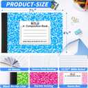 36 Pack Composition Notebooks Bulk Wide Ruled 4-7/8"x 7.5" Half Size Composition Books 60 Sheets Mini Notebook 12 Color Small Pocket Marble Journal Books for Students College Office Back to School Supplies