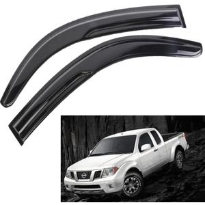 Window Visors Rain Guards Deflector 92436 2 pcs Set Fit for 05-20 Nissan Frontier King Cab/Extended Cab-Window Deflector Visors Vent Sun Rain Guard Shade