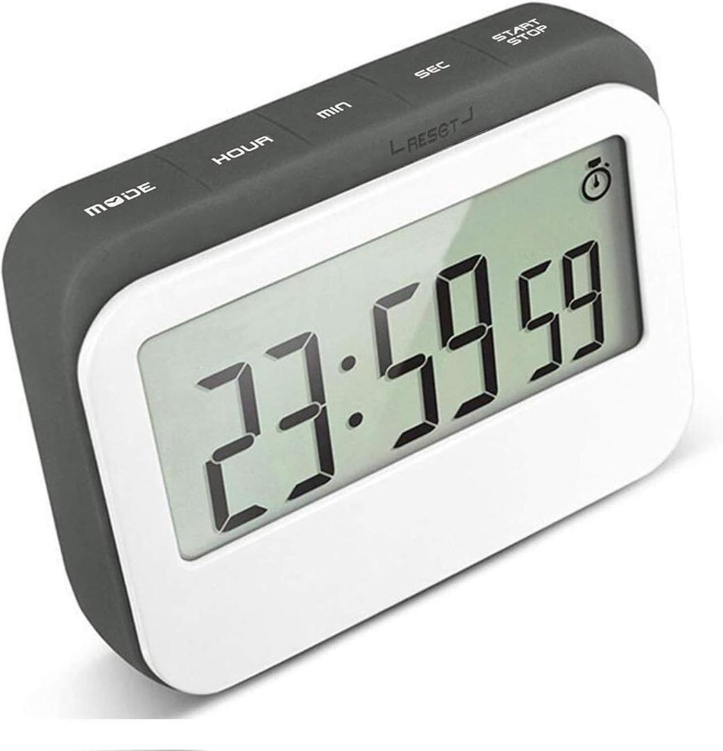 VPAL Digital Kitchen Timer 12/24 Hours Alarm Clock with Magnetic Back and Retractable Stand, Large LCD Display