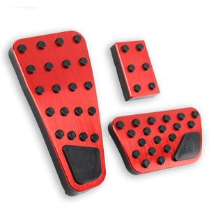LEXLEY 3PCS Anti-Slip Aluminum Brake Gas Parking Pedal Pads,Auto No Drilling Accelerator Pedal Covers Only for Dodge 2010-2018 RAM 1500 2500 3500,2019-2024 RAM 1500 Classic-RED