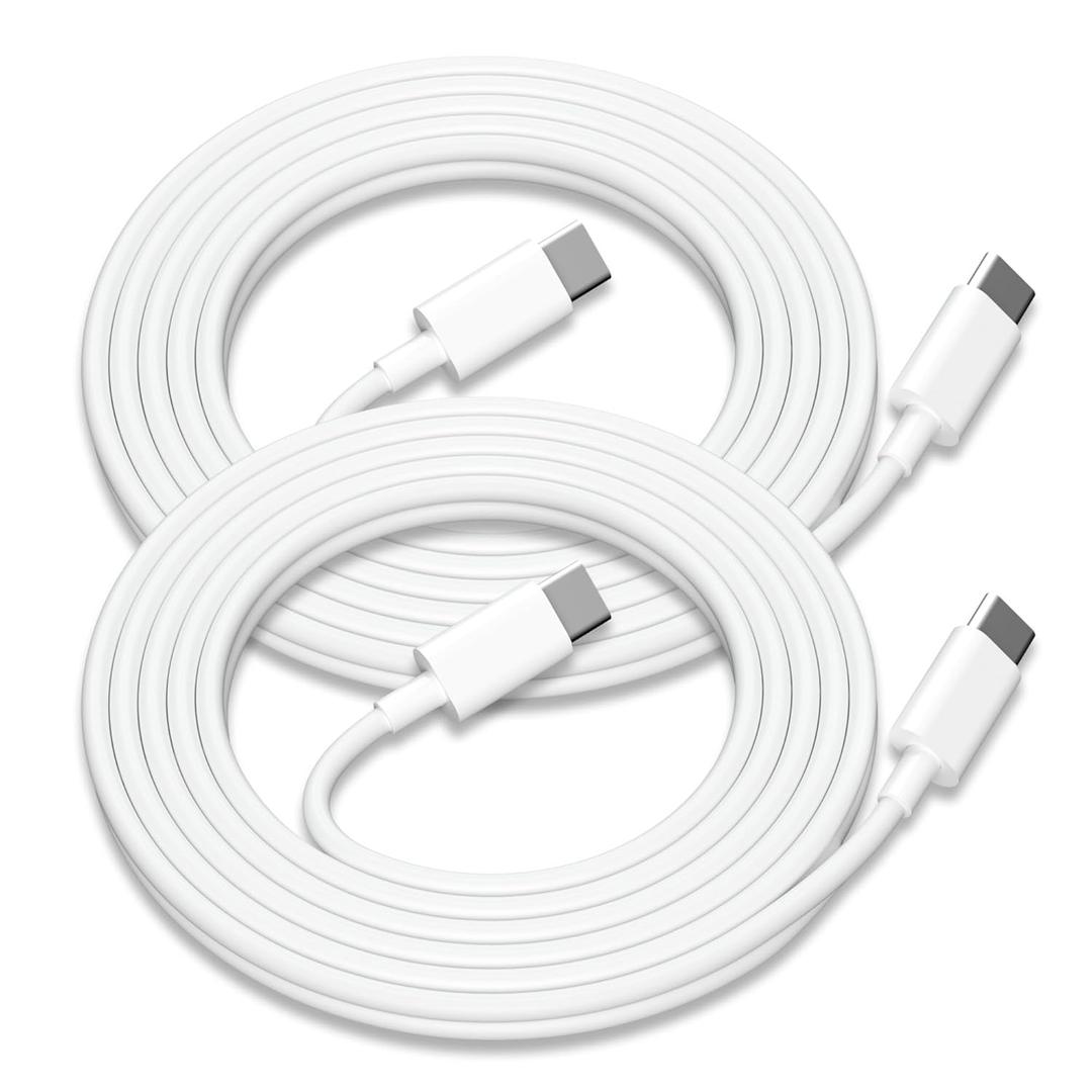 USB C to USB C Charging Cable for Apple 2Pack 6ft,Long Type C to C Fast Charger Cord,for iPhone 17/Air/16/16e/15/Pro/Plus/Pro Max,for MacBook Pro/Air,for iPad Pro12.9/11in,Air 4/5,Mini 6/7 60W