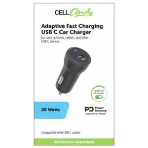 Cell Candy Adaptive Fast Charging USB C Car Charger 20W