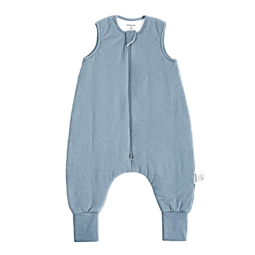 BubblePanda Rayon Made from Bamboo Toddler Sleep Sack with Feet 24-36 Months 1.0 Tog Breathable Sleep Sack Ultra Soft Baby Wearable Blanket with Legs Unisex Sleeping Bag with 2-Way Zipper, L(2-3T), Glacier