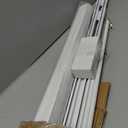 Lazblinds Adjustable Panel Track Blinds, Blackout White, 82.63 inches x 96 inches