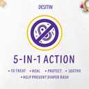 Desitin Maximum Strength Baby Diaper Rash Cream, 40% Zinc Oxide, Hypoallergenic No Added Parabens & Dyes, Protects & Relieves Babys Skin for Up to 12 Hours, Prevents Diaper Rash, 4.8 oz Tube