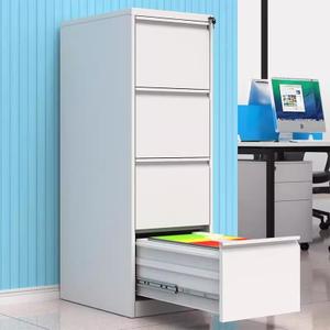 KEIKI Lockable File Cabinet with 4 Drawer, Metal Vertical Filing Cabinets for Home Office Organizer Letters/Legal/A4 File Folders,Assembly Required,White (17.71"W x 14.76"D x 52.36"H)