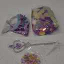 Princess Dress Up Toys Princess Dress Up Clothes Rainbow Mermaid Cape Kit 9 Pcs Gift Set for Little Girls 3-8 Years (4 - Rainbow Purple)
