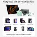 3 x 45W USB C Super Fast Charger, Type C Charger Fast Charging Block, Android Phone Charger with 6Ft Type C to C Cable for Galaxy S25 Ultra/S25/S24/S23/S22/S21/S20/Note 20/Note 10Green