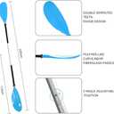 Karltion Kayak Paddle - Adjustable 2 Pieces Aluminum Alloy Shaft with Glass Fiber Blade for Surfing,Oar Fishing Easy Packable Travel,Blue, 86"-1 paddle 