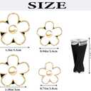 4 x Daisy Car Decoration Flower Air Vent Clip Air Conditioning Outlet Clip (4PCS-Black-No Scent)