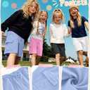 Mumucove 4 Pack Girls Cargo Bermuda Long Shorts, 4-Color, 13-14 Years