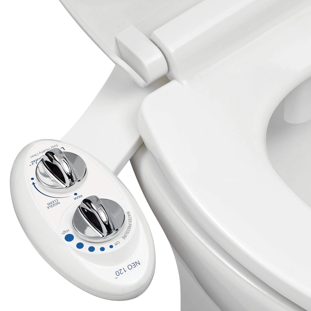 LUXE Bidet NEO 120 - Self-Cleaning Nozzle, Fresh Water Non-Electric Bidet Attachment for Toilet Seat