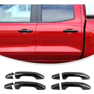 Linskip Exterior Door Handle Covers Compatible with 2023 2024 2025 Chevy Colorado & GMC Canyon, Door Handle Protector for Chevrolet Colorado Exterior Accessories(Black)