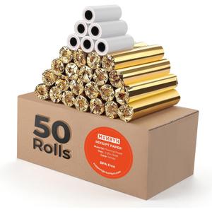 MUNBYN Thermal Receipt Paper 3 1/8 x 19.6ft, 50 Rolls Receipt Paper Work for Star Micronics TSP100 TSP143 Epson 80mm Receipt Printer Square POS Register, BPA Free (80 * 30mm x 50 rolls)