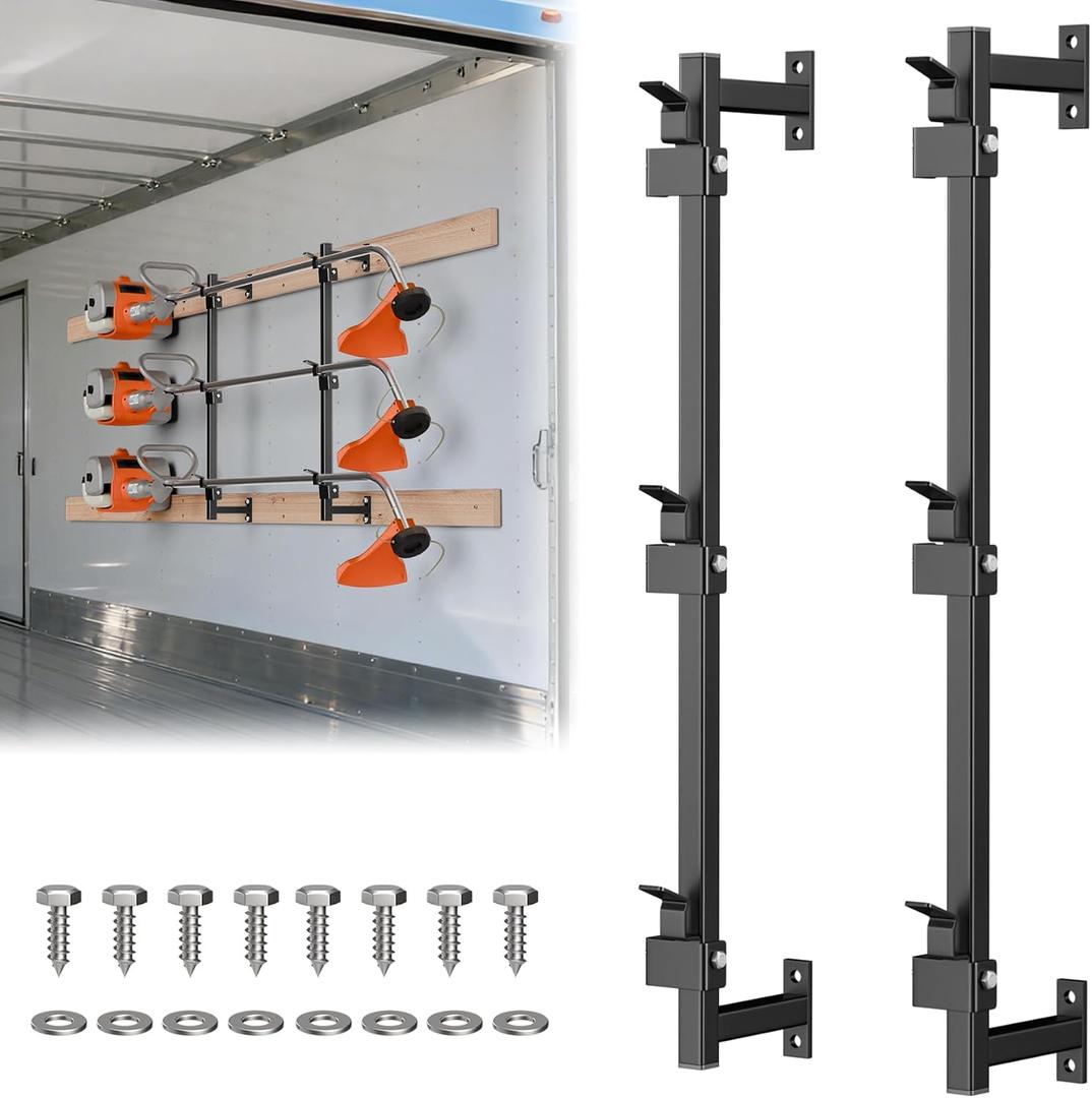 Weed eater Rack for Enclosed Trailer,Landscape Trimmer Racks,Weed Eater Rack&Hanger for Trailers,Trailers Rack for Lawn Equipment,Weed Wacker Holder-Enclosed Trailer Accessories
