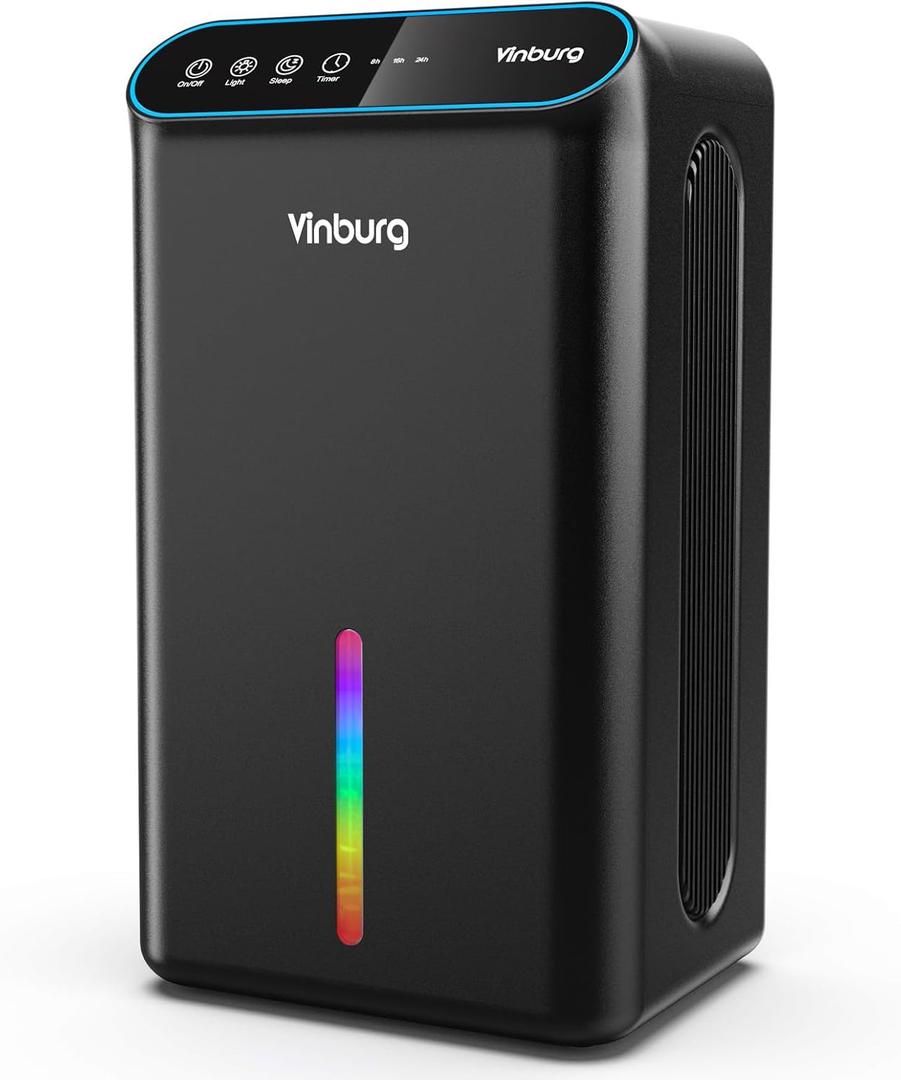 Dehumidifier for Basement (85 OZ, 800 sq ft) Quiet Dehumidifiers for Home, Auto Shut-Off, Sleep Mode, 3 Gear Timer(8H, 16H, 24H), Small Dehumidifier for Bedroom, Bathroom with Drain Hose