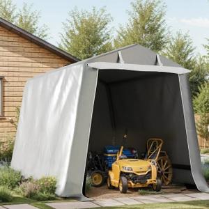 Walsunny Storage Shelter Frame 6X6 ft Tent Outdoor Portable Shelter Shed for Motorcycle, Frame Only