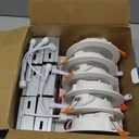 Smart Recessed Lighting 4 Inch RGBCW Color Changing 12W LED Recessed Ceiling Lights with Junction Box,1080LM Canless Downlight Compatible with Alexa,Dimmable by Bluetooth Control (6 Pack) (White Shell)