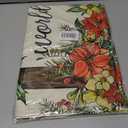 Christmas Poinsettia Cross Table Runner Pine Branch Burlap Table Runners, Winter Xmas Seasonal Coffee Table Center Decor for Home Kitchen Dining Party Indoor Outdoor 13x108 Inch