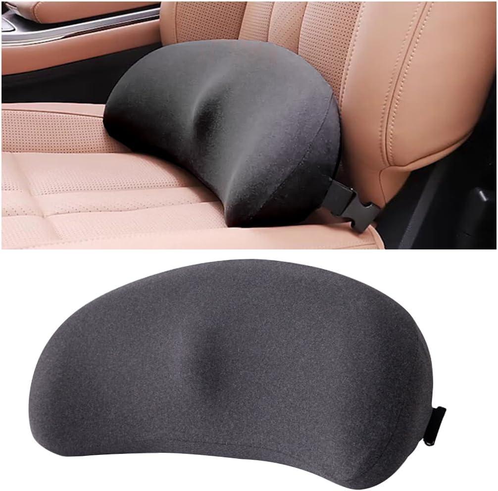Mandark Car Seat Cushion, Memory Foam Vehicle Driver Seat Pad for Back & Sciatica Pain Relief, Comfortable Lumbar pillow for Driving, Office Chair, Wheelchair, Universal for SUV, Truck, RV (Dark Gray)