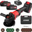 NAWIN Cordless Angle Grinder, 4-1/2 Inch Variable Speed Angle Grinder, Cordless Grinder With Battery And Charger, 9000rpm Brushless Motor, Battery Angle Grinder Tool For Metal Wood (4.0Ah Battery)