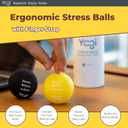 Yogi Stress Ball with Finger Grip Strap Stress Balls for Adults & Kids, Squishy Ball Stress Relief Toy, Squeeze Ball for Anxiety, Sensory Toys & Fidget Ball for Hand Therapy