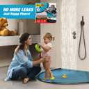 Shower Threshold Water Dam Barrier 85" - Black Collapsible Shower Water Blocker - Guard for Walk in Shower - Water Guard Stopper for Floor - Shower Door Water Blocker by Hippo Dam